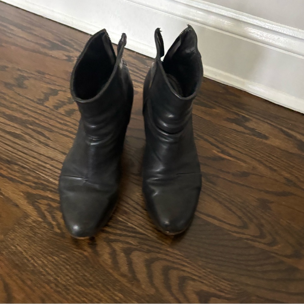 Rag & Bone | Classic Newbury Black Leather short Ankle Heeled Booties Boots 36/6 - Picture 11 of 13